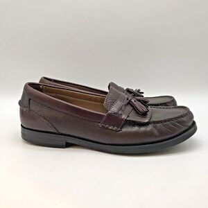Dockers Brown Leather Kiltie Tasseled Loafers Men's 9.5M Slip On Comfort Shoes